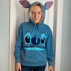 Disney Lilo & Stitch Stitch Hoodie Sweater with Ears